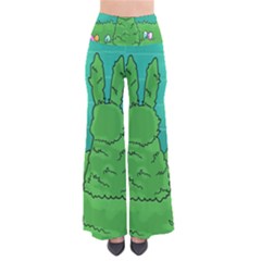 Rabbit Easter Green Blue Egg Pants by Mariart