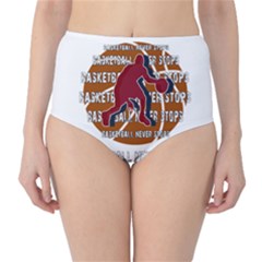 Basketball Never Stops High-waist Bikini Bottoms by Valentinaart
