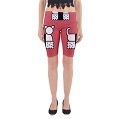 Sushi Cat Japanese Food Yoga Cropped Leggings by Mariart