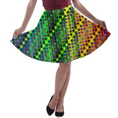 Patterns For Wallpaper A-line Skater Skirt by Nexatart