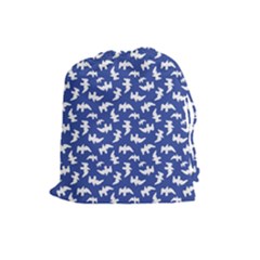 Birds Silhouette Pattern Drawstring Pouches (large)  by dflcprintsclothing