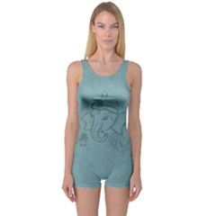 Ganja Ganesh One Piece Boyleg Swimsuit by getstonedinstyle