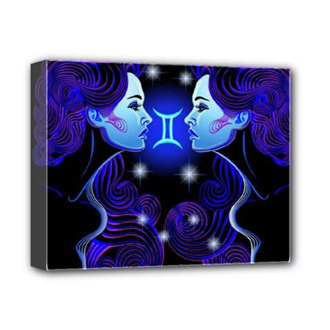 Sign Gemini Zodiac Deluxe Canvas 14  X 11  by Mariart