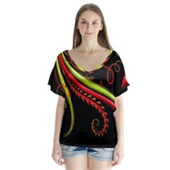 Cool Pattern Designs Flutter Sleeve Top by Nexatart