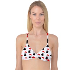Pattern Sheep Parachute Children Reversible Tri Bikini Top by Nexatart