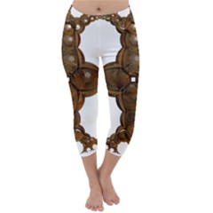 Cross Golden Cross Design 3d Capri Winter Leggings  by Nexatart