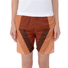 Volcano Lava Gender Magma Flags Line Brown Women s Basketball Shorts by Mariart