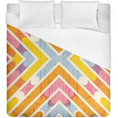 Line Pattern Cross Print Repeat Duvet Cover (king Size) by Nexatart