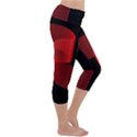 Tape Strip Red Black Amoled Wave Waves Chevron Capri Yoga Leggings View3