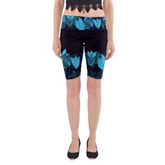 Tulips Yoga Cropped Leggings by ValentinaDesign