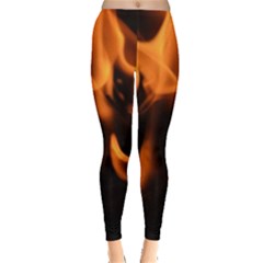 Fire Flame Heat Burn Hot Leggings  by Nexatart