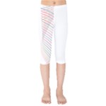Line Wave Rainbow Kids  Capri Leggings 