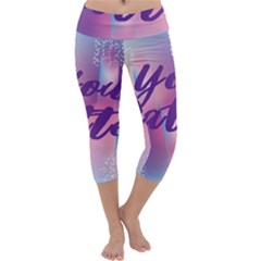 You Matter Purple Blue Triangle Vintage Waves Behance Feelings Beauty Capri Yoga Leggings by Mariart