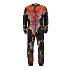 The Eye Of Julia, A Rainbow Fractal Paint Swirl Onepiece Jumpsuit (kids) by jayaprime