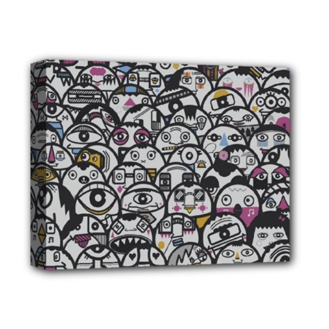 Alien Crowd Pattern Deluxe Canvas 14  X 11  by BangZart