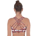 Fun And Unique Illustration Of The Uk Union Jack Flag Made Up Of Cartoon Ladybugs Cross String Back Sports Bra View2