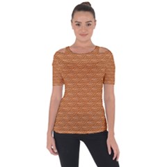 Orange Scales Short Sleeve Top