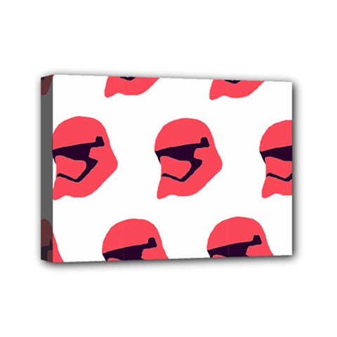 Stormtroper Pattern  Mini Canvas 7  X 5  by paulaoliveiradesign