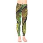 Psytrance Abstract Colored Pattern Feather Kids  Legging