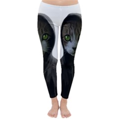 Gangsta Cat Classic Winter Leggings by Valentinaart