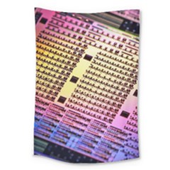Optics Electronics Machine Technology Circuit Electronic Computer Technics Detail Psychedelic Abstra Large Tapestry by BangZart