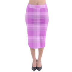 Seamless Tartan Pattern Midi Pencil Skirt by BangZart