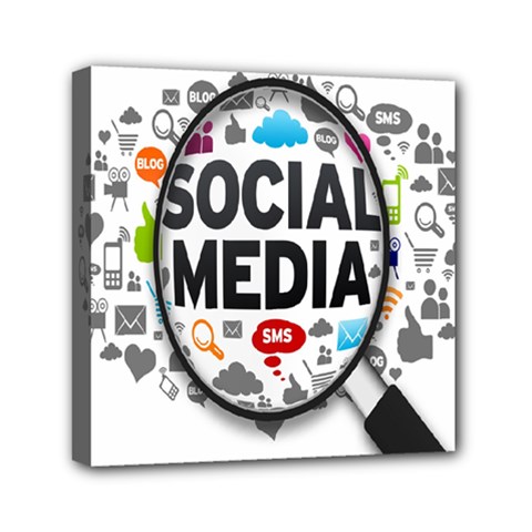 Social Media Computer Internet Typography Text Poster Mini Canvas 6  X 6  by BangZart