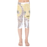 Panda Typography Kids  Capri Leggings 