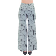 Telephone Lines Repeating Pattern Pants by Nexatart