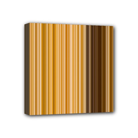 Brown Verticals Lines Stripes Colorful Mini Canvas 4  X 4  by Mariart