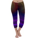 Striped Abstract Wave Background Structural Colorful Texture Line Light Wave Waves Chevron Capri Winter Leggings 