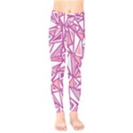 Conversational Triangles Pink White Kids  Legging