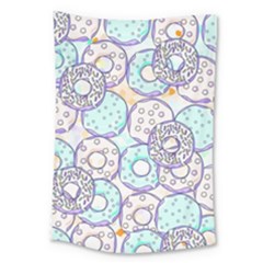 Donuts Pattern Large Tapestry by ValentinaDesign