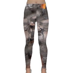 Fireplace Flame Burn Firewood Classic Yoga Leggings by Nexatart
