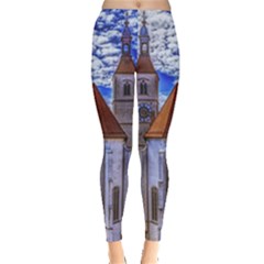 Steeple Church Building Sky Great Leggings  by Nexatart