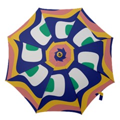 Rainbow Pink Yellow Bluw Green Rainbow Hook Handle Umbrellas (large) by Mariart