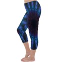 Exploding Flower Tunnel Nature Amazing Beauty Animation Blue Purple Capri Winter Leggings  View2