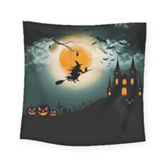 Halloween Landscape Square Tapestry (small) by ValentinaDesign