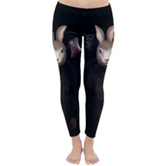 Evil Rabbit Classic Winter Leggings by Valentinaart