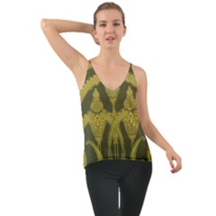 Green Floral Art Nouveau Cami by NouveauDesign