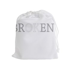 I Am Ok - Broken Drawstring Pouches (extra Large) by Valentinaart