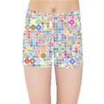 Circle Rainbow Polka Dots Kids Sports Shorts
