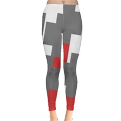 Cross Abstract Shape Line Leggings  by Celenk