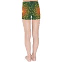 Beautiful Orange-Green Desert Cactus Fractalspiral Kids Sports Shorts View2