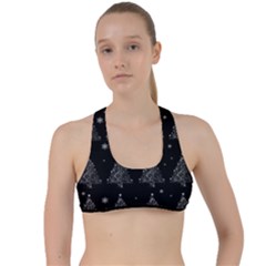 Christmas Tree - Pattern Criss Cross Racerback Sports Bra by Valentinaart