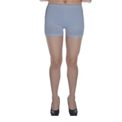 Grey And White Simulated Carbon Fiber Skinny Shorts by PodArtist