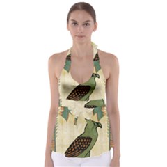 Egyptian Paper Papyrus Bird Babydoll Tankini Top by Celenk