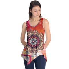 Mandala Art Design Pattern Ethnic Sleeveless Tunic by Celenk