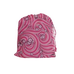 Pattern Doodle Design Drawing Drawstring Pouches (large) 