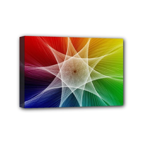 Abstract Star Pattern Structure Mini Canvas 6  X 4  by Celenk